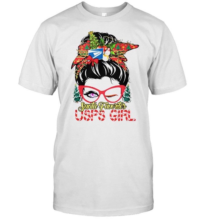 Best messy bun Santa favorites USPS girl Christmas sweater Best messy bun Santa favorites USPS girl Christmas sweater