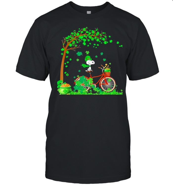 Bicycle Snoopy Patrick Tree Happy Patricks Day 2021 shirt Bicycle Snoopy Patrick Tree Happy Patricks Day 2021 shirt