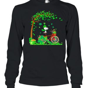 Bicycle Snoopy Patrick Tree Happy Patricks Day 2021 shirt 3