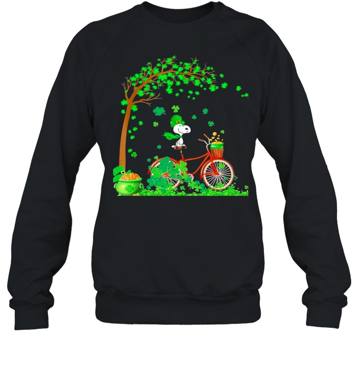 Bicycle Snoopy Patrick Tree Happy Patricks Day 2021 shirt Bicycle Snoopy Patrick Tree Happy Patricks Day 2021 shirt