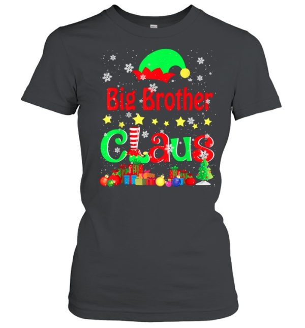 Big Brother Claus Christmas Elf Lover Matching Family T-Shirt