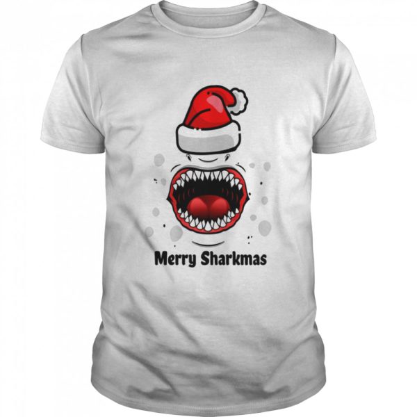 Big Shark’s Mouth Design Merry Sharkmas shirt