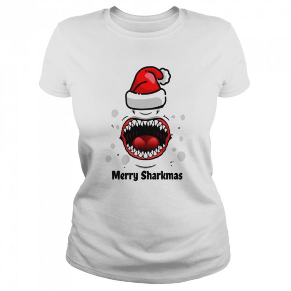 Big Shark’s Mouth Design Merry Sharkmas shirt