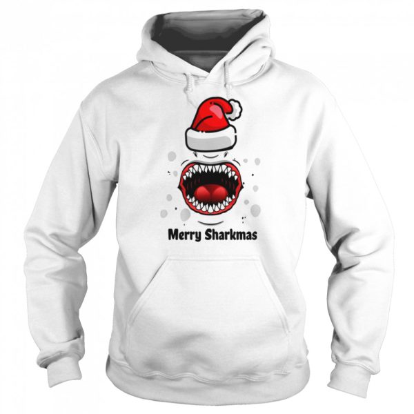 Big Shark’s Mouth Design Merry Sharkmas shirt