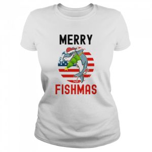 Big Shark Eating Christmas Treen Merry Fishmas shirt