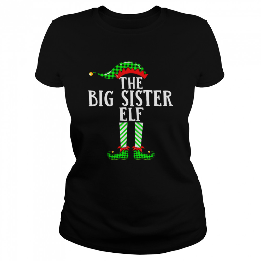 Big Sister ELF Xmas Matching Family Group Christmas Pajama Shirt Big Sister ELF Xmas Matching Family Group Christmas Pajama Shirt