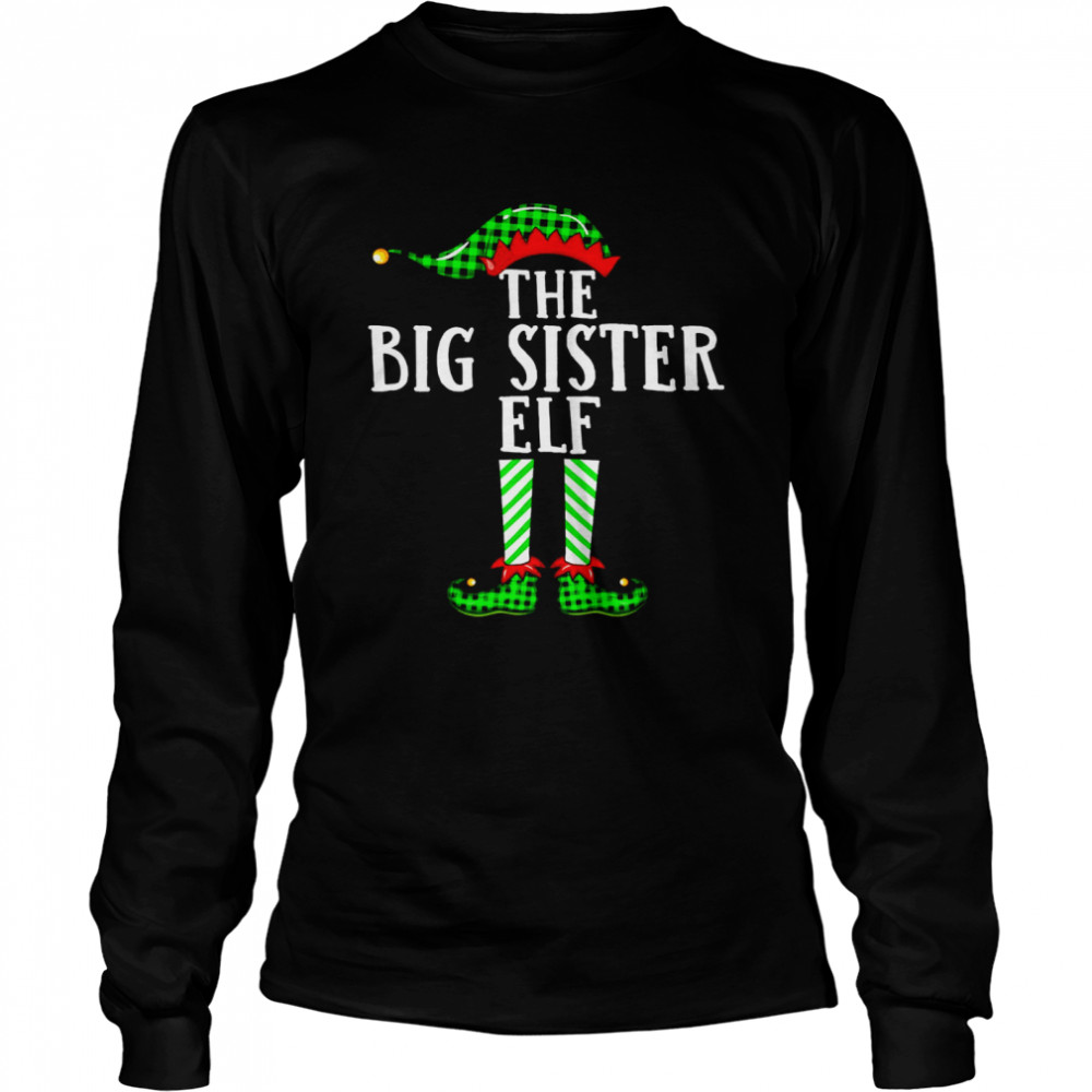 Big Sister ELF Xmas Matching Family Group Christmas Pajama Shirt Big Sister ELF Xmas Matching Family Group Christmas Pajama Shirt