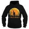 Bigfoot Holloween I hate people Sunset shirt