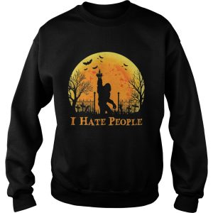 Bigfoot Holloween I hate people Sunset shirt
