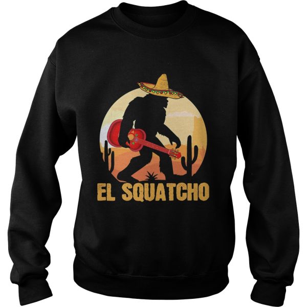 Bigfoot Hug Guitar El Squatcho shirt