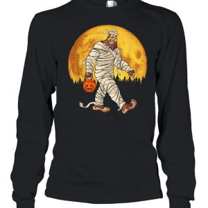 Bigfoot Mummy Costume Moon Halloween Sasquatch DOTD shirt