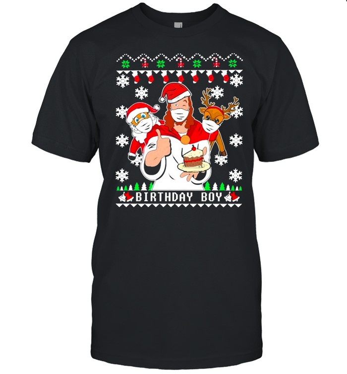Birthday Boy Jesus Santa And Reindeer Christmas Sweater Shirt Birthday Boy Jesus Santa And Reindeer Christmas Sweater Shirt