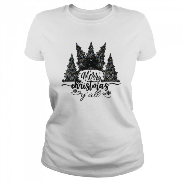 Black Art Pine Tree Y’all Merry Christmas shirt