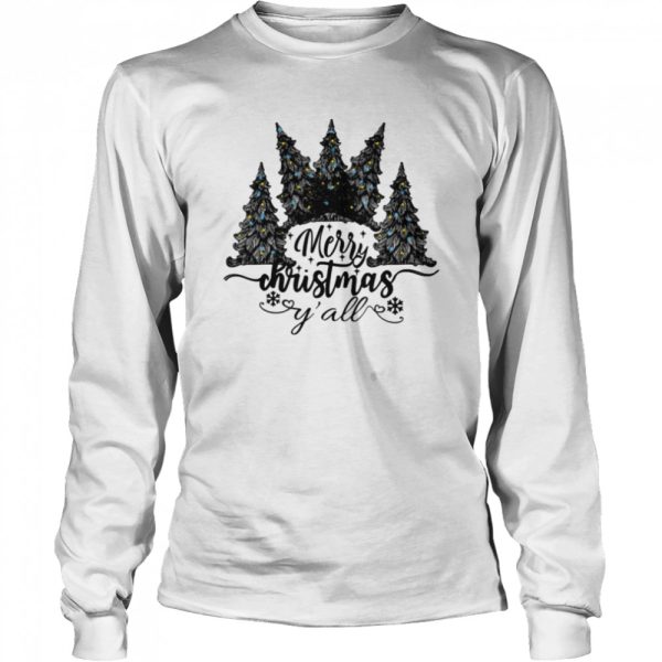 Black Art Pine Tree Y’all Merry Christmas shirt