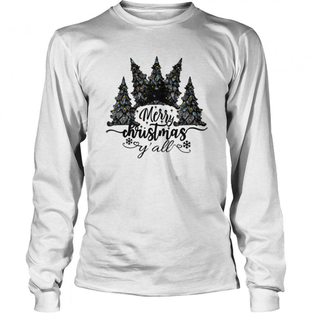 Black Art Pine Tree Y’all Merry Christmas shirt Black Art Pine Tree Y’all Merry Christmas shirt