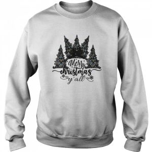 Black Art Pine Tree Y'all Merry Christmas shirt 4