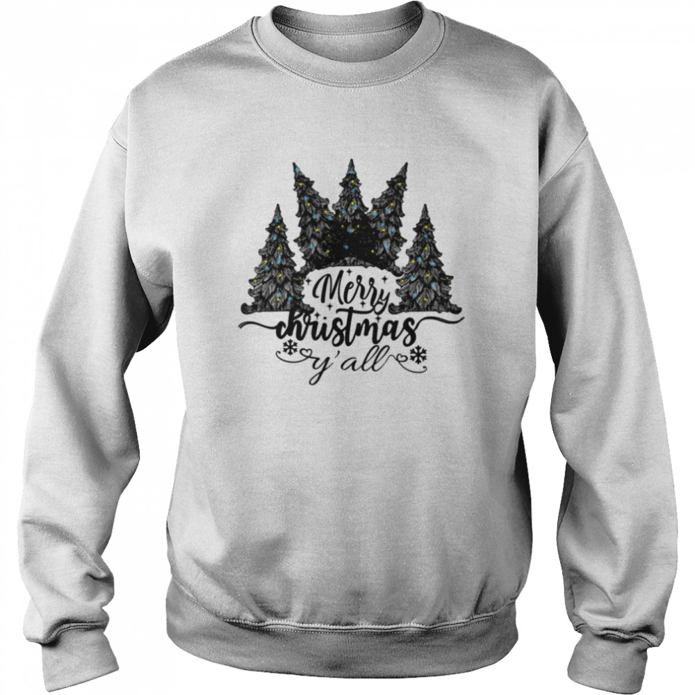 Black Art Pine Tree Y’all Merry Christmas shirt Black Art Pine Tree Y’all Merry Christmas shirt