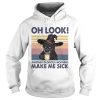 Black Cat Drink Coffee Oh Look Another Glorious Morning Makes Me Sick Vintage shirt