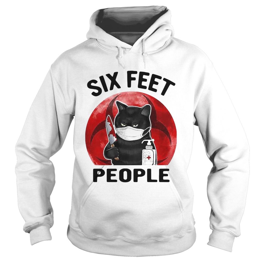 Black Cat Face Mask Knife Blood Six Feet People Blood Moon shirt Black Cat Face Mask Knife Blood Six Feet People Blood Moon shirt