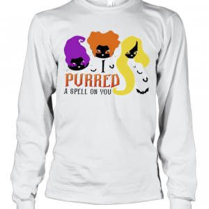 Black Cat Hocus Pocus I Purred A Spell On You Halloween T-Shirt