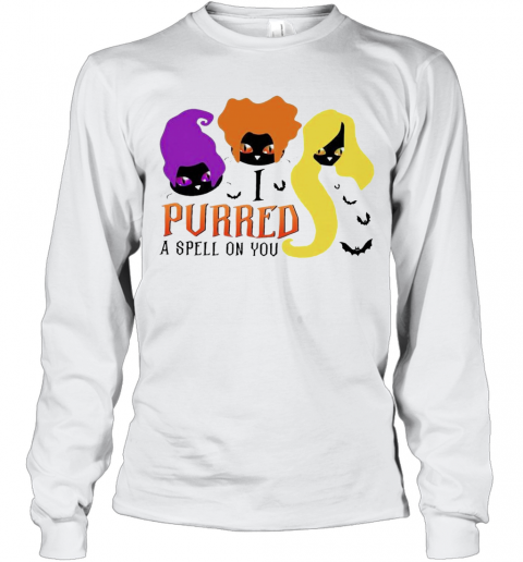 Black Cat Hocus Pocus I Purred A Spell On You Halloween T-Shirt Black Cat Hocus Pocus I Purred A Spell On You Halloween T-Shirt