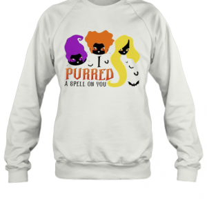 Black Cat Hocus Pocus I Purred A Spell On You Halloween T-Shirt