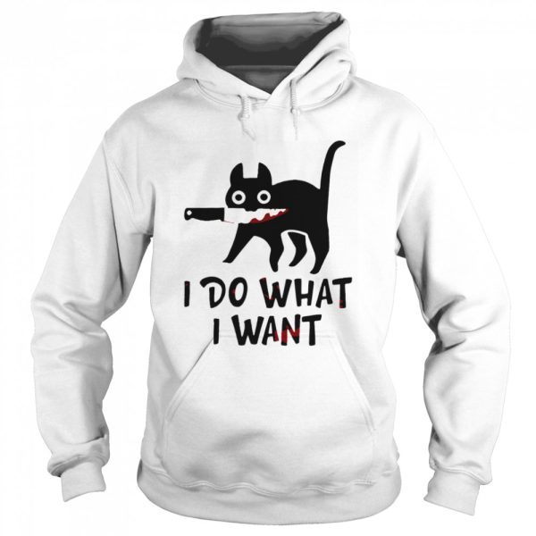 Black Cat I Do What I Want shirt