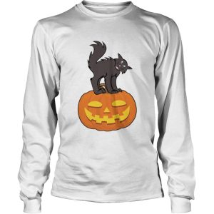 Black Cat On Pumpkin Funny Cat Lover TShirt