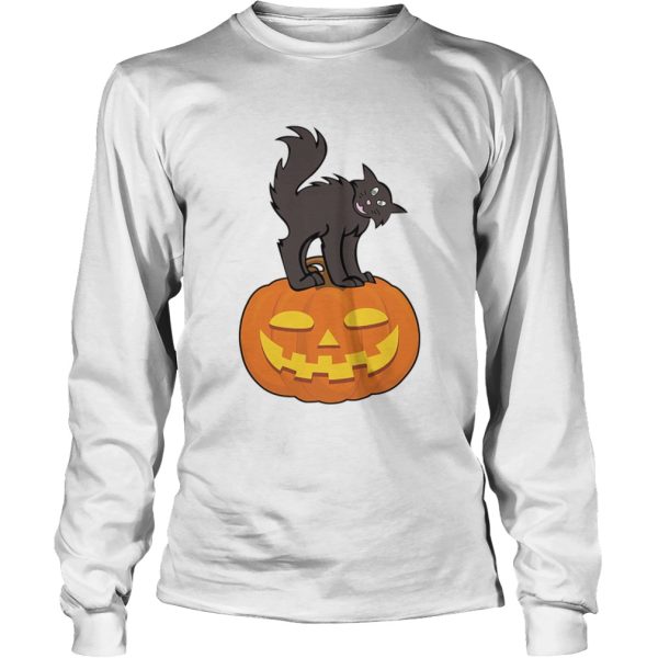 Black Cat On Pumpkin Funny Cat Lover TShirt