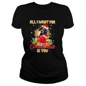 Black Dachshund All I Want For Christmas Is You Sweat T-shirt