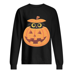 Black Kitten in the Pumpkin T shirt