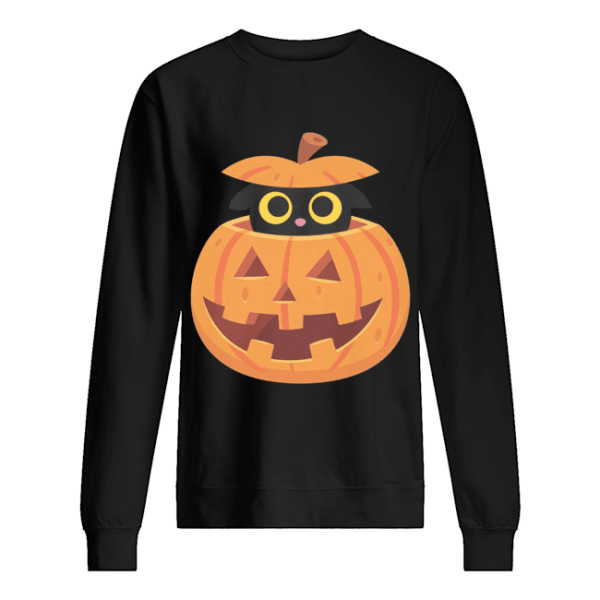 Black Kitten in the Pumpkin T shirt