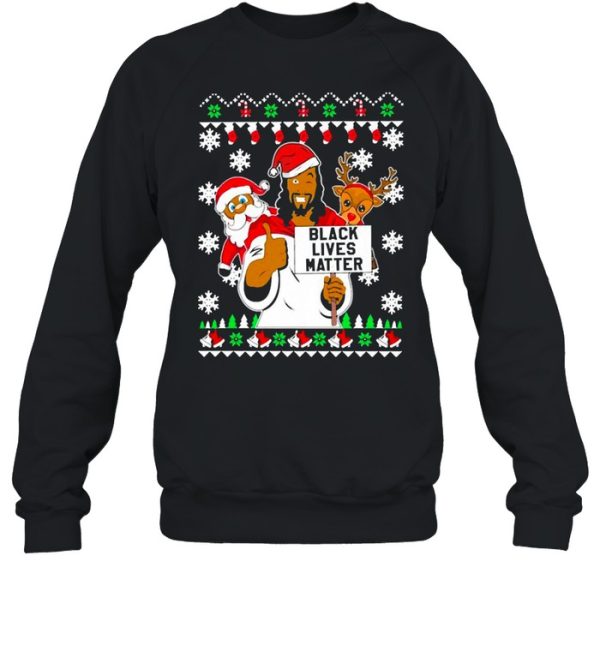 Black Lives Matter Jeses Christmas Sweater Shirt