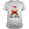 Black Text Merry Christmas Snowman shirt