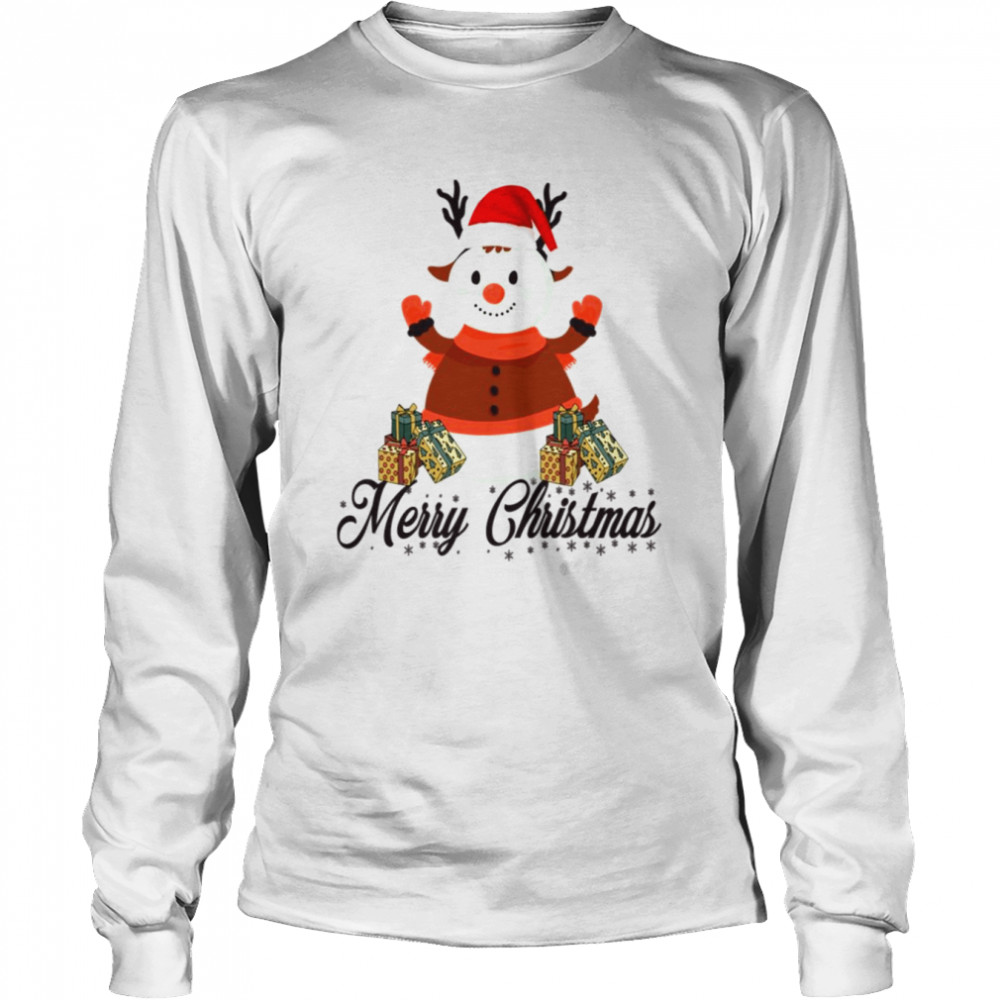 Black Text Merry Christmas Snowman shirt Black Text Merry Christmas Snowman shirt