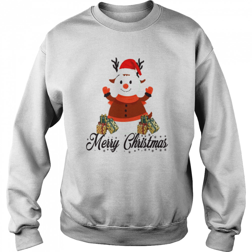 Black Text Merry Christmas Snowman shirt Black Text Merry Christmas Snowman shirt