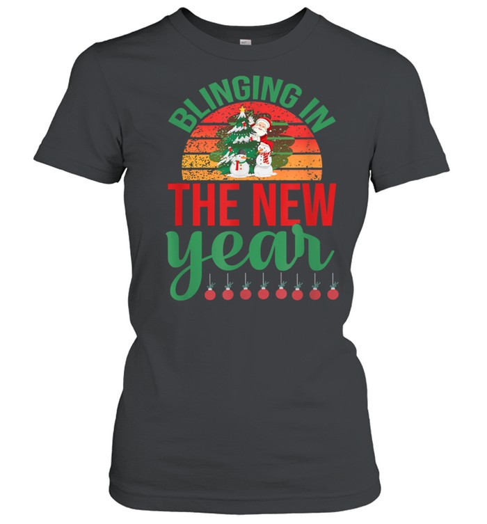 Blinging In The New Year Christmas T-Shirt Blinging In The New Year Christmas T-Shirt