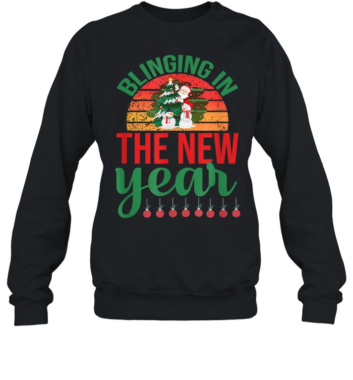 Blinging In The New Year Christmas T-Shirt Blinging In The New Year Christmas T-Shirt