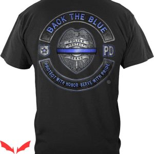 Blue Lives Matter T-Shirt Back The Blue
