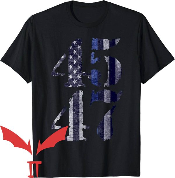 Blue Lives Matter T-Shirt Blue Police Lives Matter 45 47