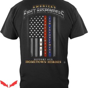 Blue Lives Matter T-Shirt First Responder Flag