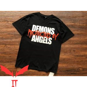 Blue Vlone T-Shirt Demon Protected By Angels