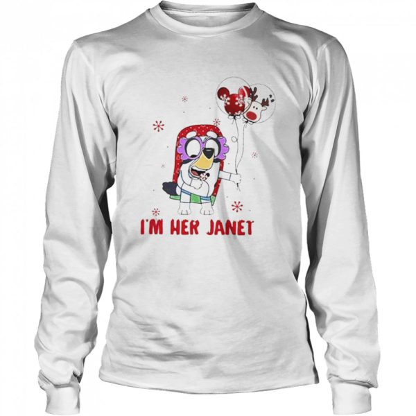 Bluey Balloon Mickey mouse Reindeer I’m Her Janet Christmas Shirt