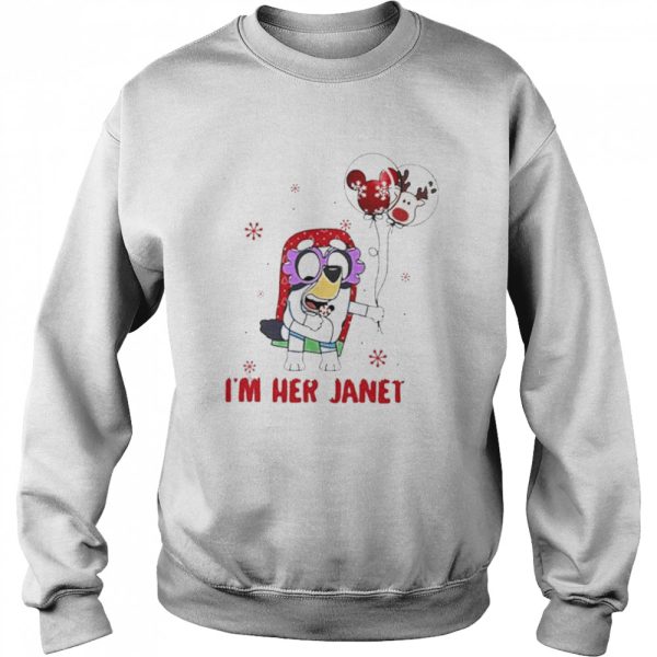 Bluey Balloon Mickey mouse Reindeer I’m Her Janet Christmas Shirt