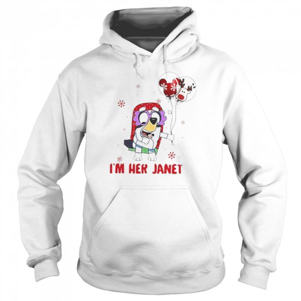 Bluey Balloon Mickey mouse Reindeer I’m Her Janet Christmas Shirt