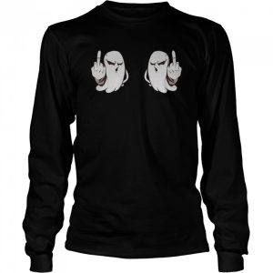 Boo Boobs Halloween Ghost Middle Finger shirt
