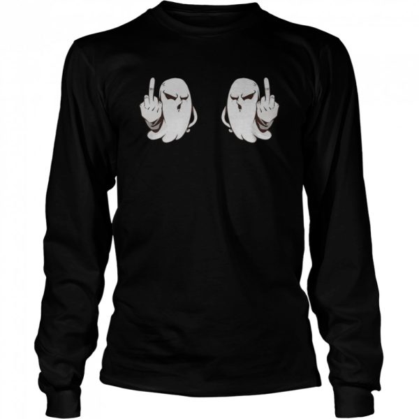 Boo Boobs Halloween Ghost Middle Finger shirt