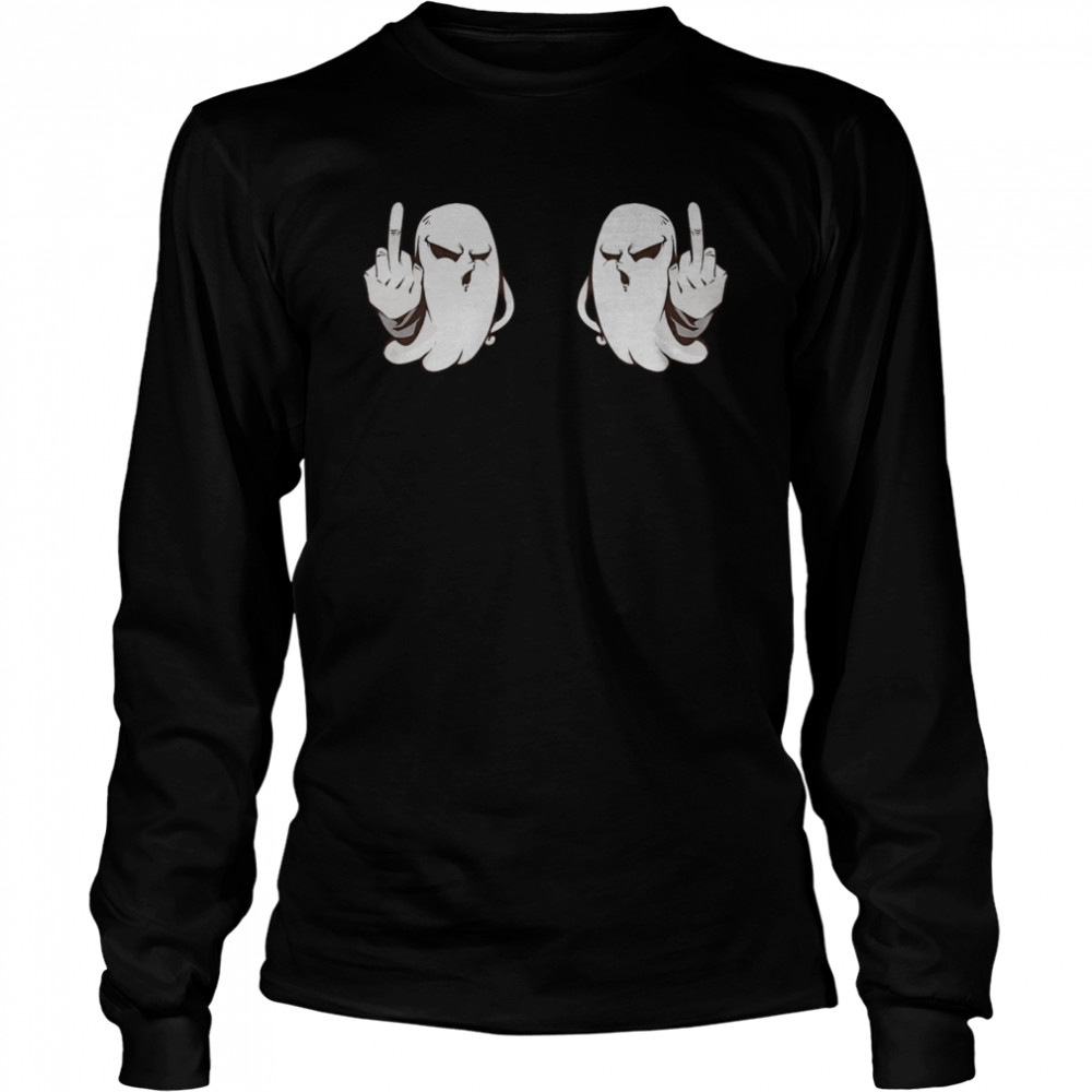 Boo Boobs Halloween Ghost Middle Finger shirt Boo Boobs Halloween Ghost Middle Finger shirt