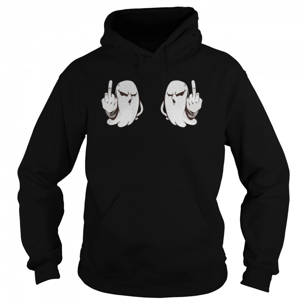 Boo Boobs Halloween Ghost Middle Finger shirt Boo Boobs Halloween Ghost Middle Finger shirt