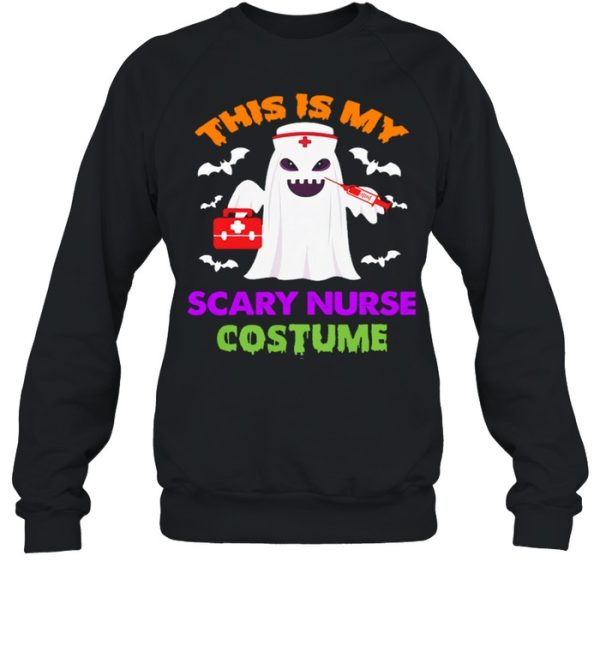 Boo Ghost Nurse this is my scary nurse costume Halloween shirt